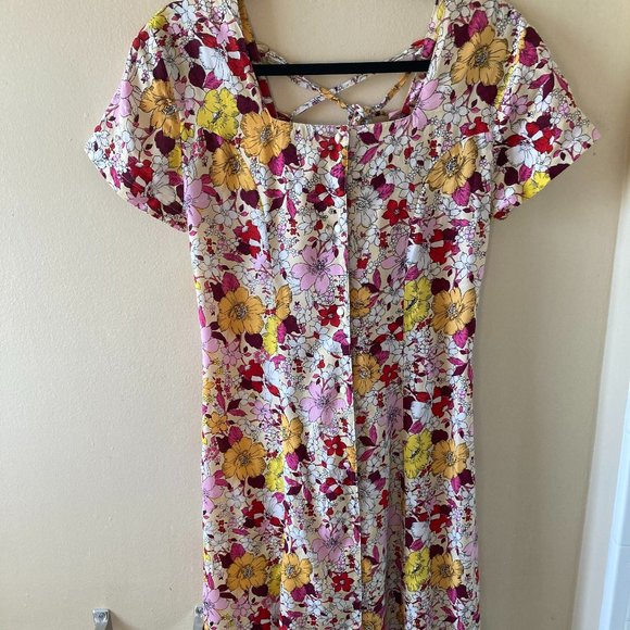 SACRED HAWK | Maxi Floral Button Down Dress XS - Picture 3 of 14
